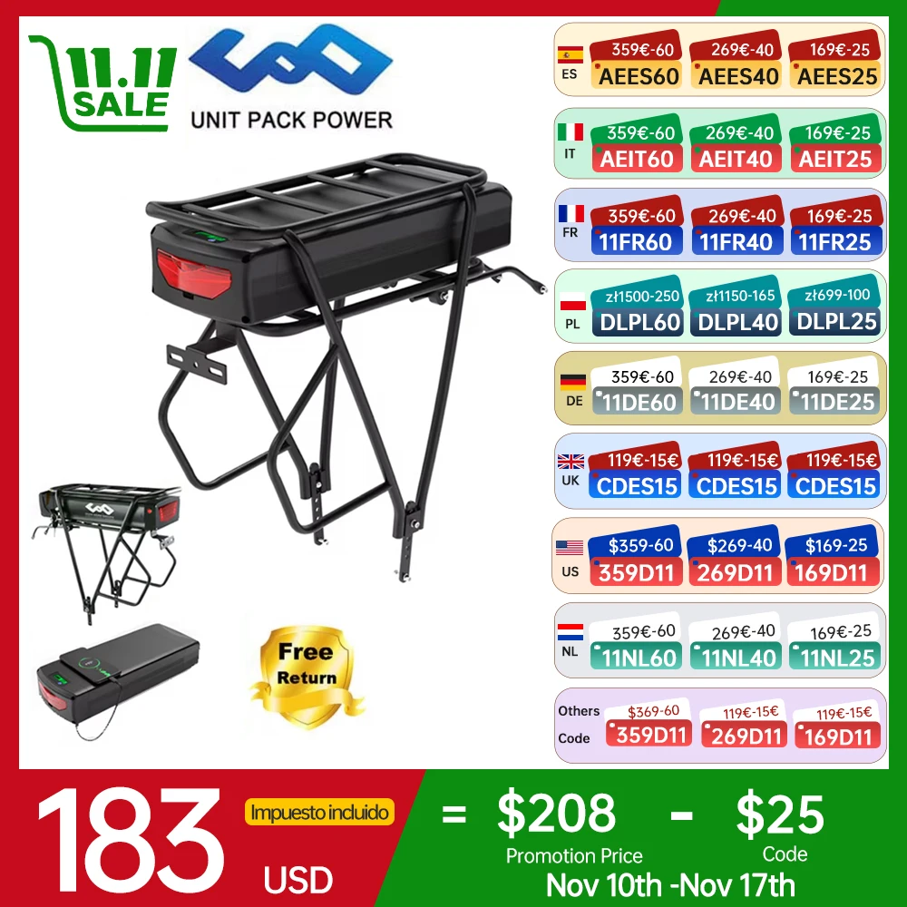 Rear-Rack-eBike-Battery-21700-18650-52V-48V-28Ah-24Ah-20Ah-With-Double ...