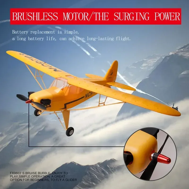FX9703 J3 RC Airplane RTF EPP RC Brushless Motor Airplane Foam Plane 3D/6G System 650mm Wingspan Kit For Adult Gift birthday 5