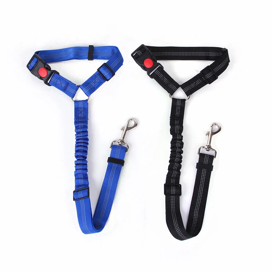 1pcs Pet Supplies Car Safety Belt Dog Traction Belt er Elastic Reflective Safety Rope Traction Rope Dog