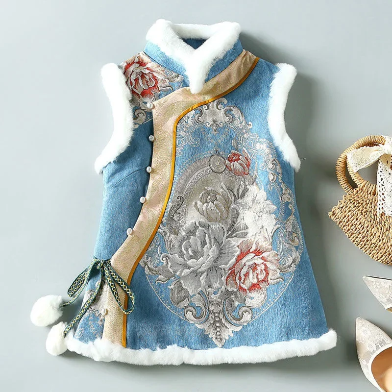Ethnic Harajuku Thicken Gilet Coat Cotton Women New Sleeveless Waistcoat Jacket Vintage Casual Loose Female Chinese Style Vest