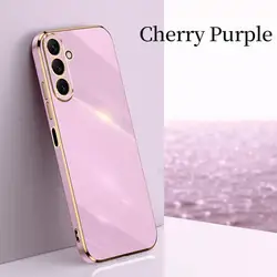 Luxury Plating Ring Holder Silicone Stand Case with Premium Finish - A04 (ZB Cherry Purple)