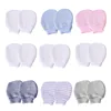 2PCS Cotton Baby Mittens Newborn Infant Anti-eat Hand Anti-Grab Face Protection Gloves Boy Girl Mitten Kids Accessories 0-6Month 1