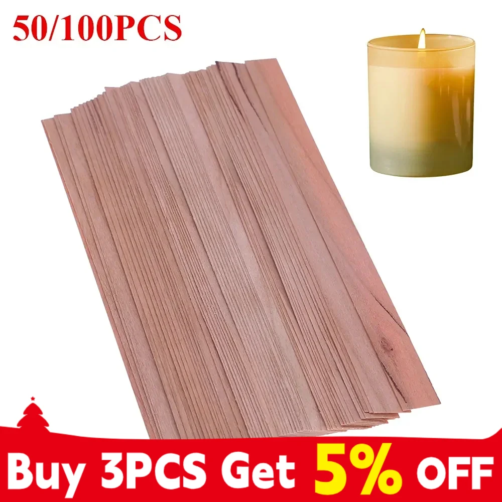 50100PCSWoodenCandleWicksCandleMakingWicksNaturallySmokeless