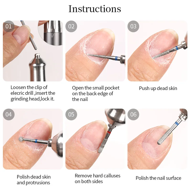 Styles Carbide Nail Drill Bits Rotate Electric Ceramic Milling Cutter For Manicure Gel Polish Remover Nail Files Pedicure