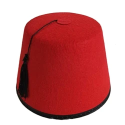 Breathable Traditional Red Fez Hat for Cosplay & Costume Accessories (Red)