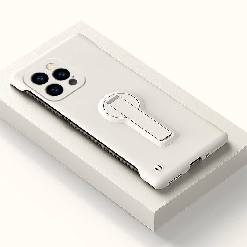 Sleek Frameless Protective Phone Case with Built-In Holder