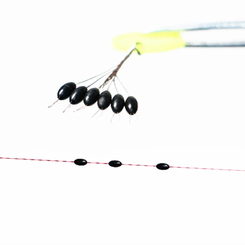 Fishing Accessories Fishing Rod 60pcs 10Group Resistance Space Beans Rubber Vertical Beans Carp Fishing Tackle