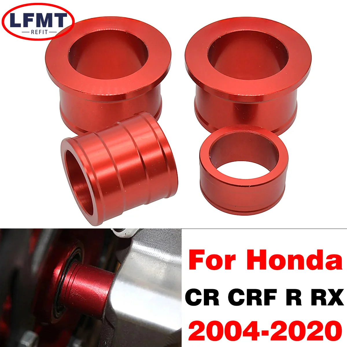 

Motorcycle Front Rear Wheel Hub Spacer For Honda CR125R CR250R CRF250R CRF450R CRF450RX CRF450X CR CRF R RX 2004-2019 2020 2021