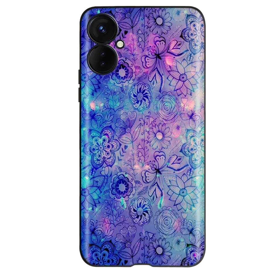 Colorful Flowers Pattern Soft Slim Phone Case Cover