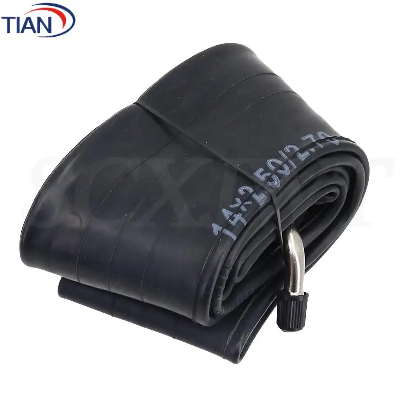 Enhanced Electric Bicycle Inner Tube - 14-Inch with Curved Valve