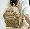 New High Quality Soft Leather Vintage Backpacks Women's Letter Printed Designer Shoulder Bags Large Capacity Travel Backpack 4