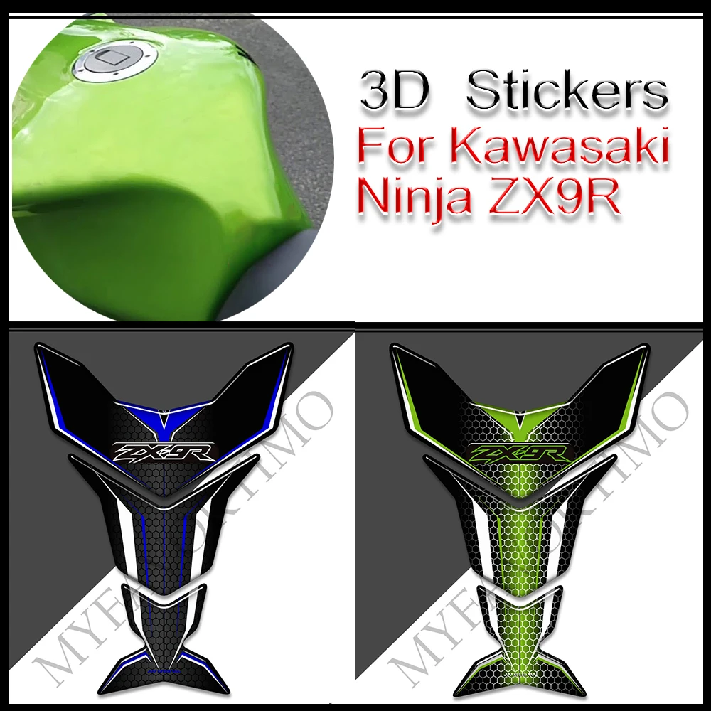 

Motorcycle For Kawasaki Ninja ZX9R ZX 9R ZX-9R Stickers Decals Tank Pad TankPad Emblem Logo Protector Gas Fuel Oil Kit Knee