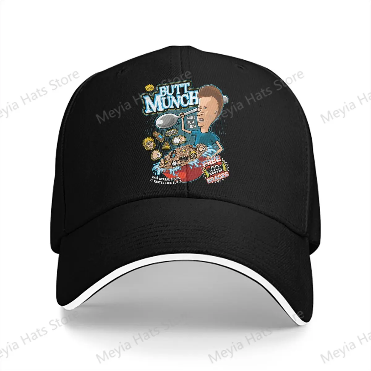 

Butt Munch Beavis And Butthead Anime Multicolor Hat Peaked Women's Cap Personalized Visor Protection Hats