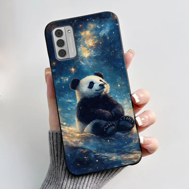 Silicone Soft Black Aesthetic Cute Cat Astronaut Phone Case Bumper Shell