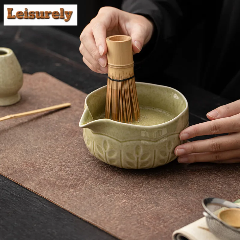 Sunflower Tea Set Complete Set Japanese Matcha Set Kit Green Tea Powder Tea Maker Home Tea-making Tools Kitchen Supplies Craft