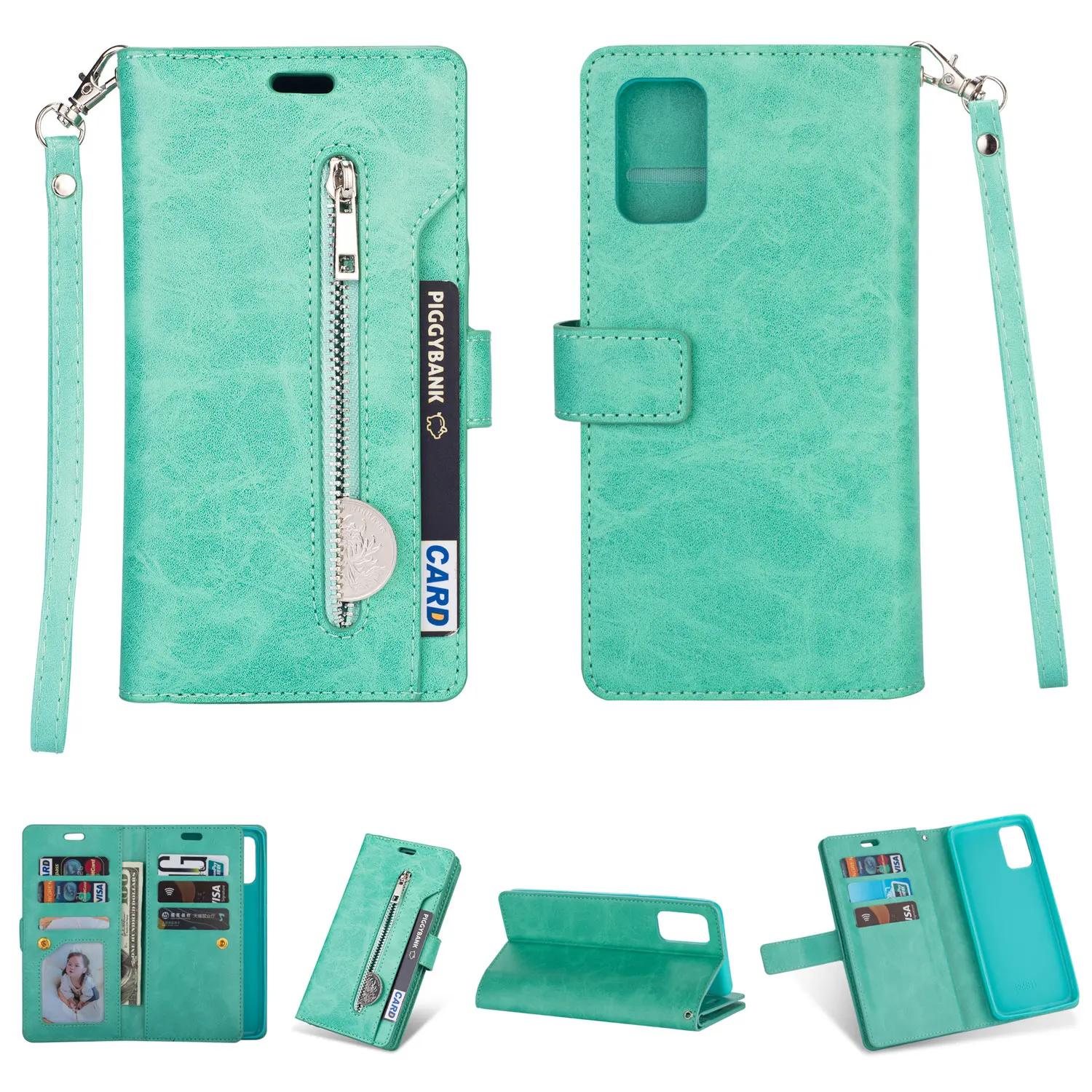 kawaii samsung cases 9 Thẻ Bộ Flip Wallet Dành Cho Samsung Galaxy A03 A53 A33 A22 A82 A72 A32 A71 A51 A12 A21S a11 A42 A10S A21 A41 M51 M31 M21 kawaii phone cases samsung