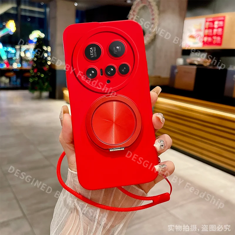 Magnetic Silicone Phone Case with Stand and Screen Protector