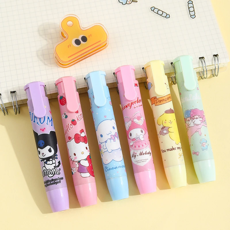 

Sanrio ластик карандаш милый мультфильм Hello Kitty моя мелодия Kuromi Cinnamoroll ластик канцелярские товары искусственные подарки