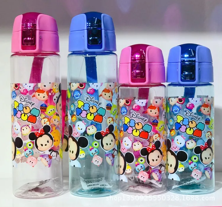 1pcs 350ml-470ml Disney princess children water bottle Frozen Elsa drinking cups boy girl student Mickey mouse summer kettle cup