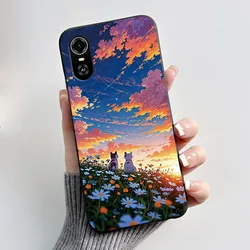 Matte Black Aesthetic Luxury Cute Pattern Soft Silicone Back Cover - Boys & Girls for ZTE Blade A31 (HEI - TPU201)