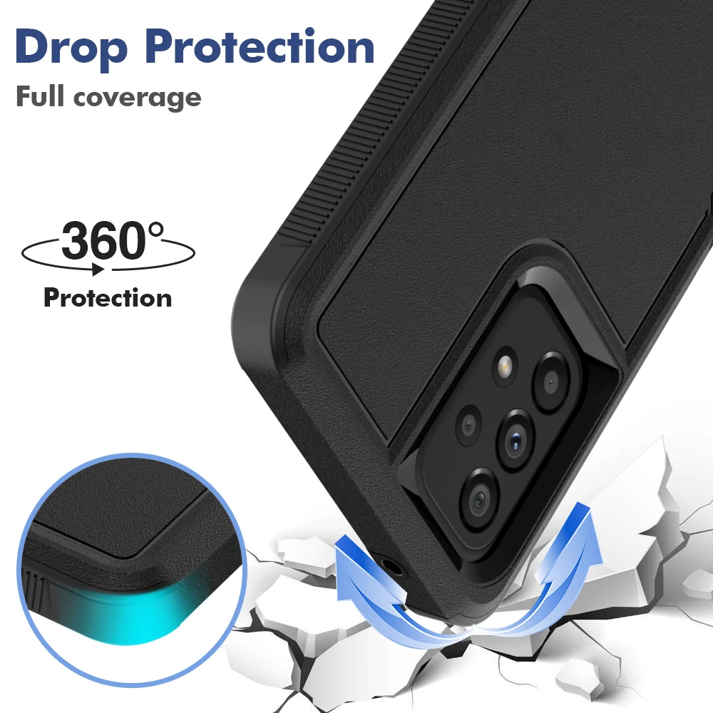 Durable Dual-Layer Hybrid Armor Shockproof Phone Case