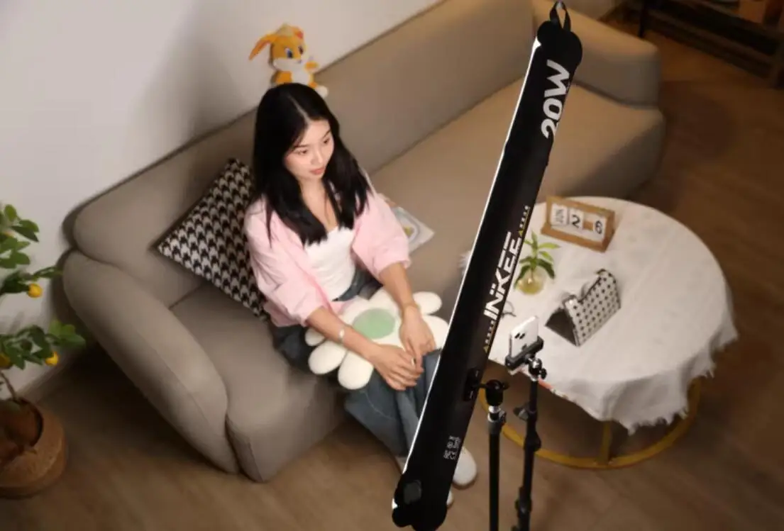 INKEE GCA20U 20W USB Inflatable Tube Light Magnetic Bi-color LED Light Stick Portable Outdoodr Photography Video Live Fill