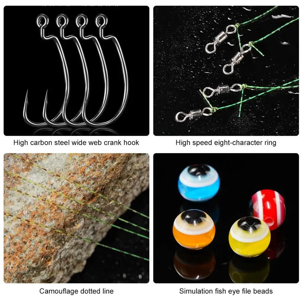 keepw 1 Set Metal for Texas Rigs Hooks Fishing with Hook Kit Fishing Tackle  Fishhooks Ready Boilie Bait Bass Perch Fisherman 