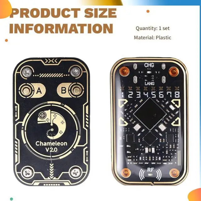 B48A Chameleon Ultra V2.0 RFID Smart Chip Reader Emulator 125Khz 13.56Mhz Card Decode NFC Duplicator+3Xuid Keychain/CUID Card 4