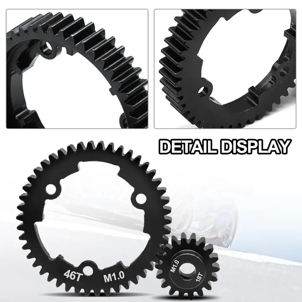46T 50T 54T Hard Steel Main Spur Gear 1M For RC Traxxas XMAXX MAXX REVO