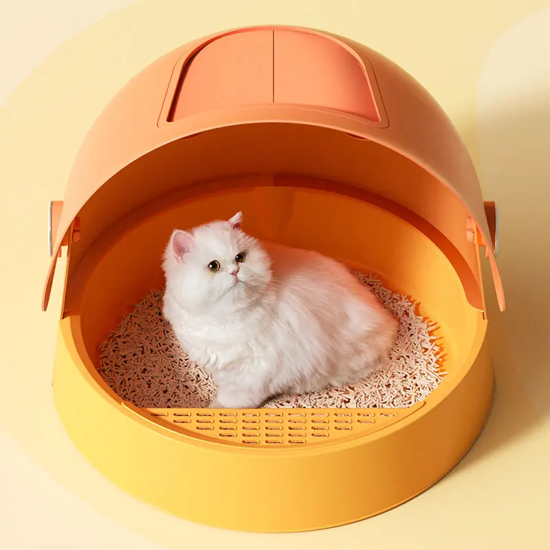 

Sanitary Sand Cats Litter Box Big Accessories Toilet Bed Cats Litter Box Bathroom Enclosure Katten Spullen Pet Products YR50CB