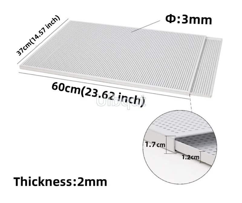 Bandeja para hornear hojaldre rectangular Mille Feuille molde para repostería plato perforado horno París tienda dulce b