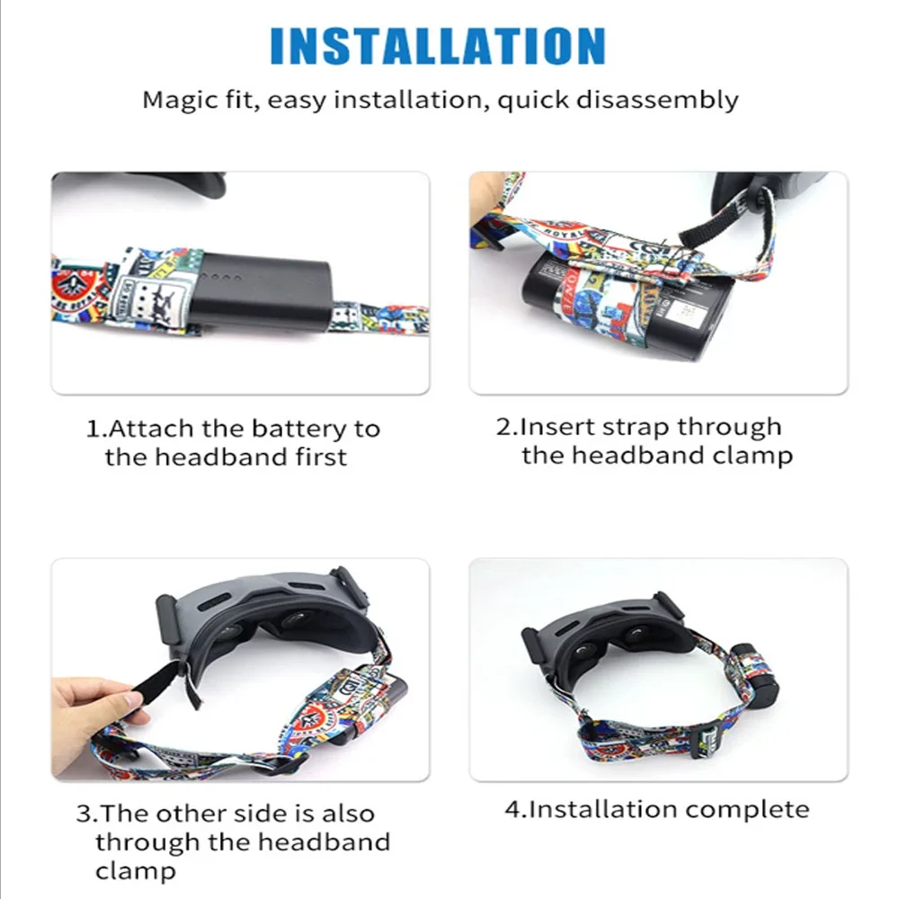 Sangle de tête élastique pour lunettes DJI FPV V2 / Avata