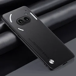 Leather Hybrid Hard Case - Luxury Phone Cover for Nothing Phone 2 (Black)