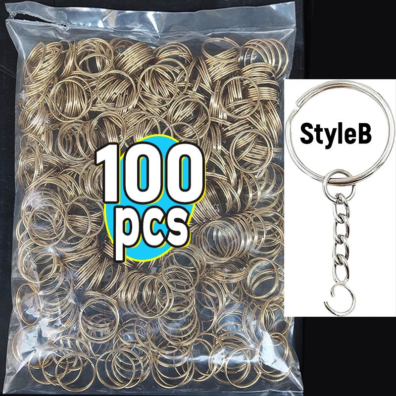 Qingmeng Llavero De Acero Inoxidable, 50 Unidades, Anillo Para Llaves, Anillos Pequeños, Plateados, Para Manualidades, Accesorios Para Llaves De Casa (15 Mm, 20 Mm, 25 Mm, 30 Mm, 35 Mm