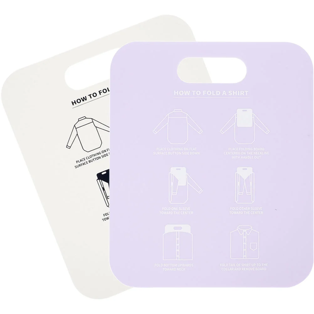 

2 Pcs Organizer Clothes Board Travel Shirts Folding for Pp Anti- Wrinkle Stacking