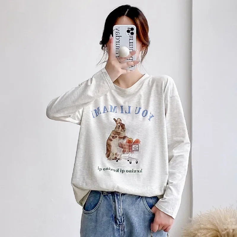 모유 수유 임산부 티셔츠, 긴팔 상의, 얇은 스타일 티셔츠, 용수철 가을 컬렉션