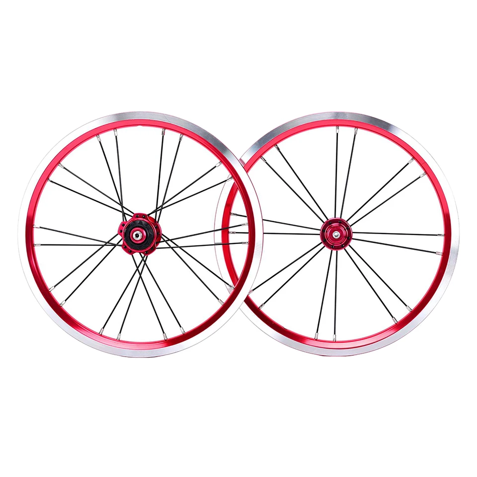 折りたたみ自転車用 ホイールセット 14インチ Vブレーキ シングルスピードハブ Amazon | 折りたたみ自転車用 ホイールセット 9T 14インチ V