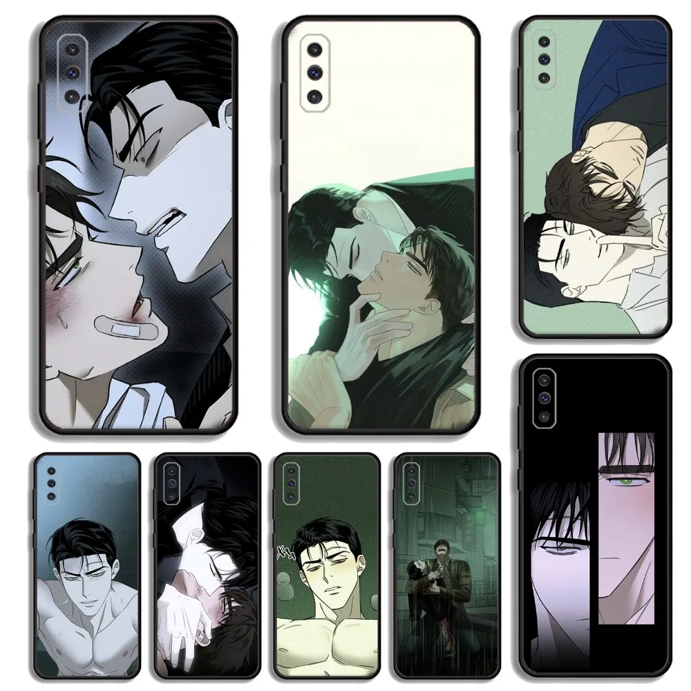 Чехол для телефона манга U-Unders the G-Greenlight для Samsung S23,23,22,30,21,10,9,Note20 Ultra,Lite,Ultra,5G,Plus,FE, черный мягкий чехол