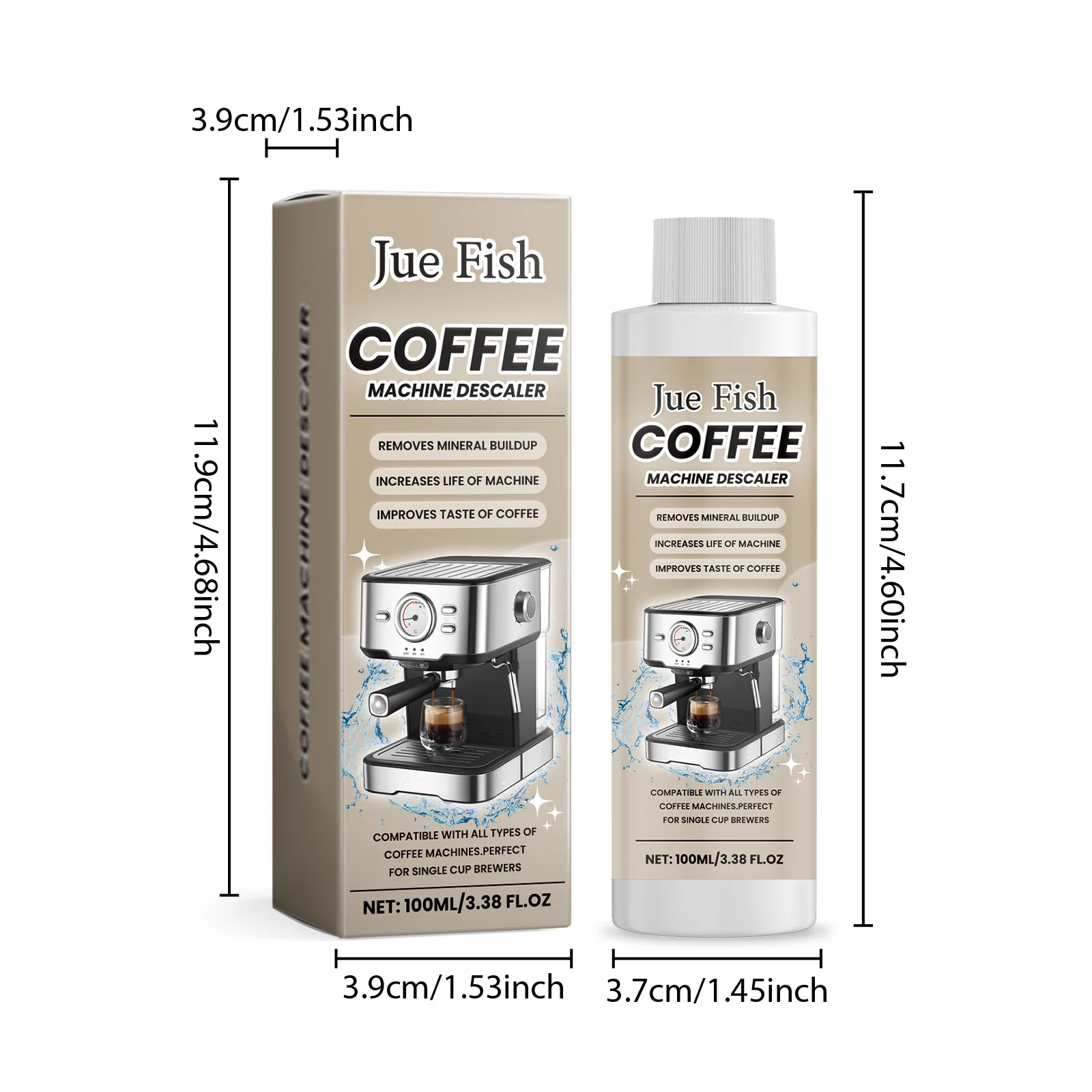 Coffee Maker Cleaner Coffee Machine Scales Cleaner Tea Maker Stains Remover Water Cup Descaler Effective Descaling Agent 100ml