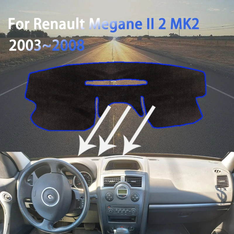 Funda Para Salpicadero Renault Megane II (2003-2008) - Gamuza Antideslizante