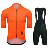 2024 SALEXO Cycling Jersey Set 19D Bike Shorts Set Men New Summer MTB Ropa Ciclismo Short Sleeve Bicycle Shirts Maillot Clothing 1