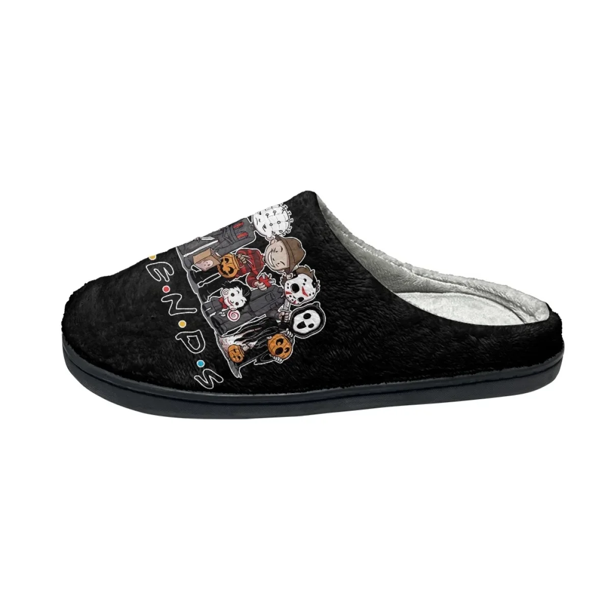 Creative Friends Design Women Indoor Slippers Winter Warm Couples Comfy Footwear Non-Slip Home Cotton Slippers Print On Demand