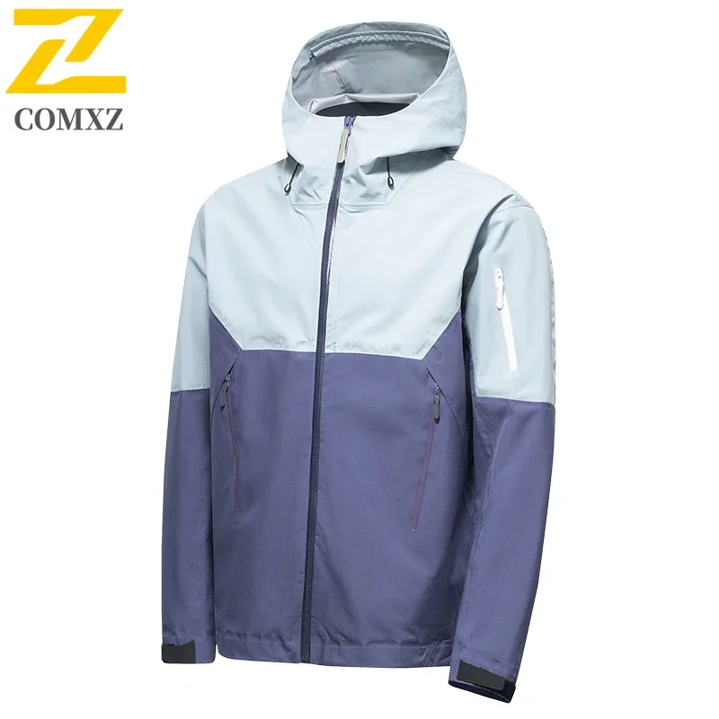 Autumn Jacket Women Outdoor Jogging Hiking Soft Shell Coats Camping Hooded Waterproof Rainproof Windbreaker MenTravel Ski Jacket