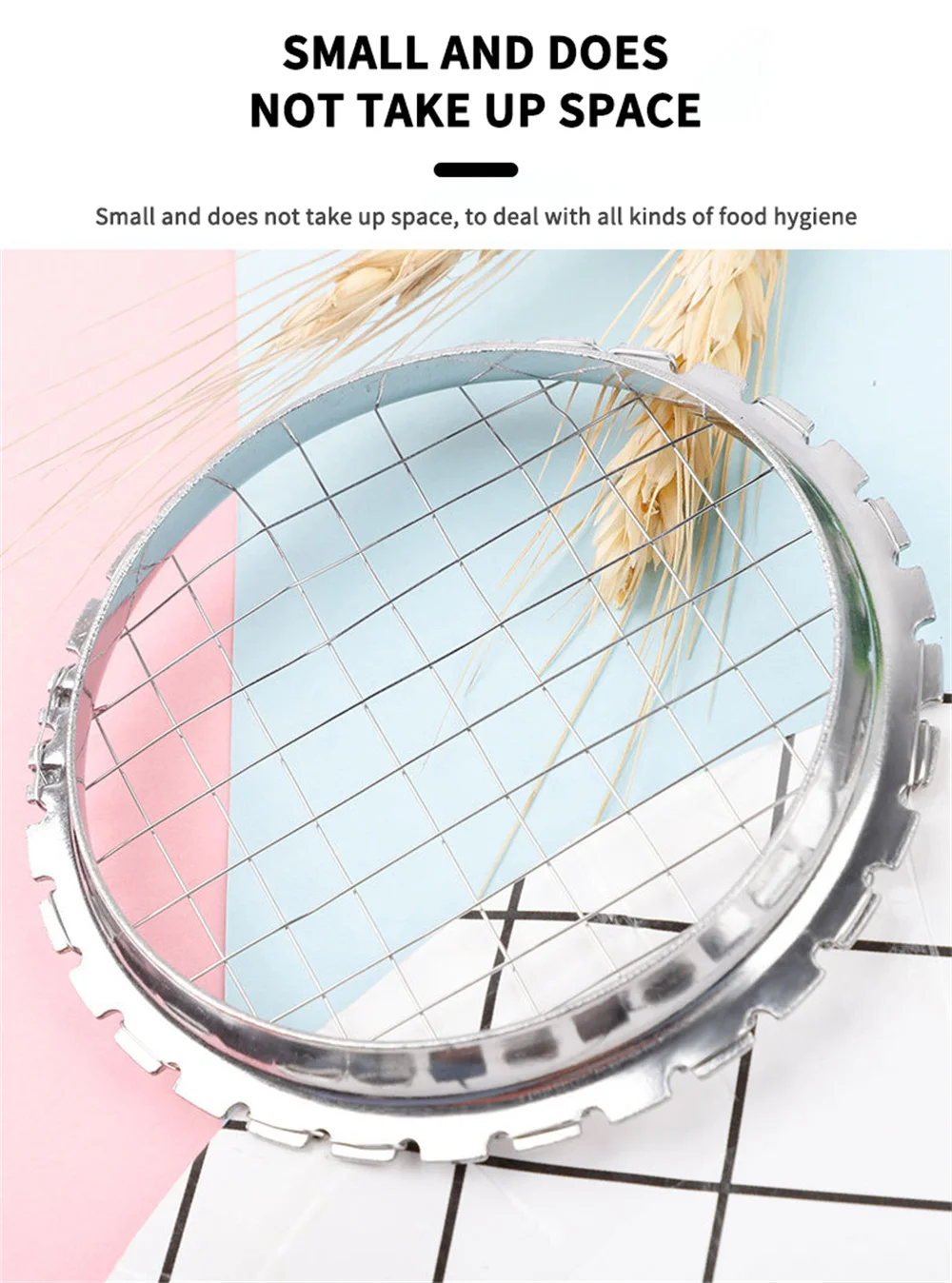 Description Picture 3 of itemStainless Steel Boiled Egg Slicer Multifunction Manual Potato Wire Slicer Strawberry Fruit Cutter Kitchen Supply Egg Cut Tools