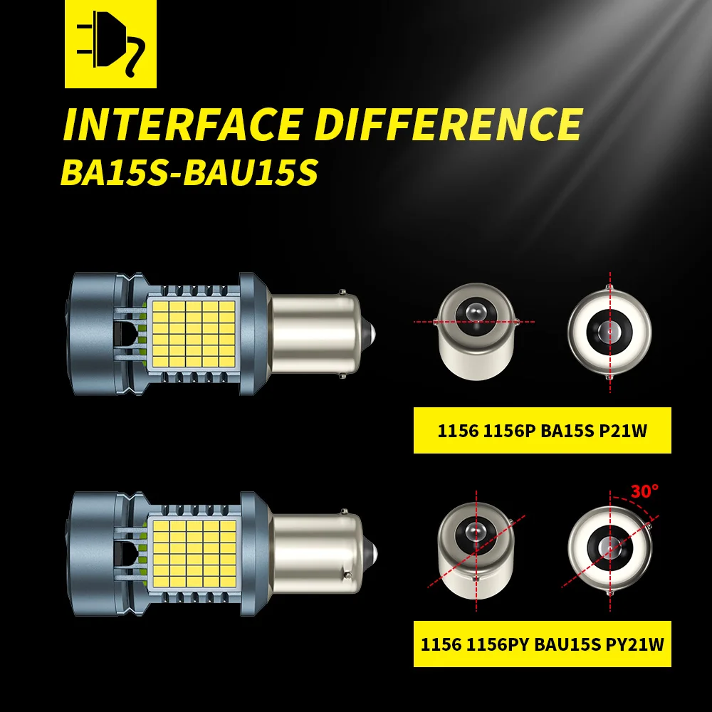 2X Canbus LED �ڵ��� LED ���� ���� ���õ� �� ����, 4000LM �ſ� ���� 7440 W21W WY21W T20 1156 BA15S P21W BAU15S PY21W