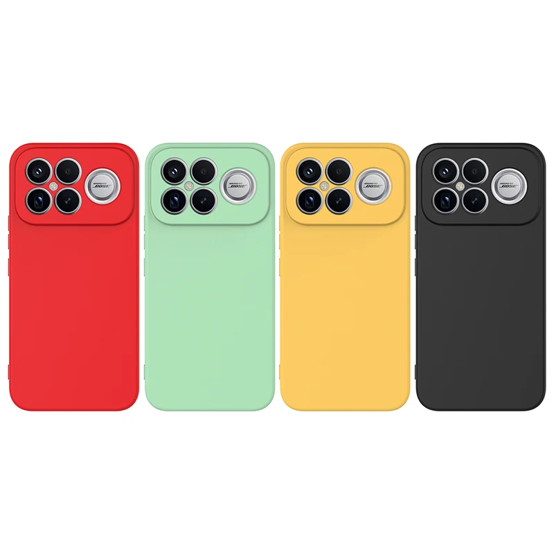 All-Inclusive Skin-Friendly Liquid Silicone Phone Case with Lanyard