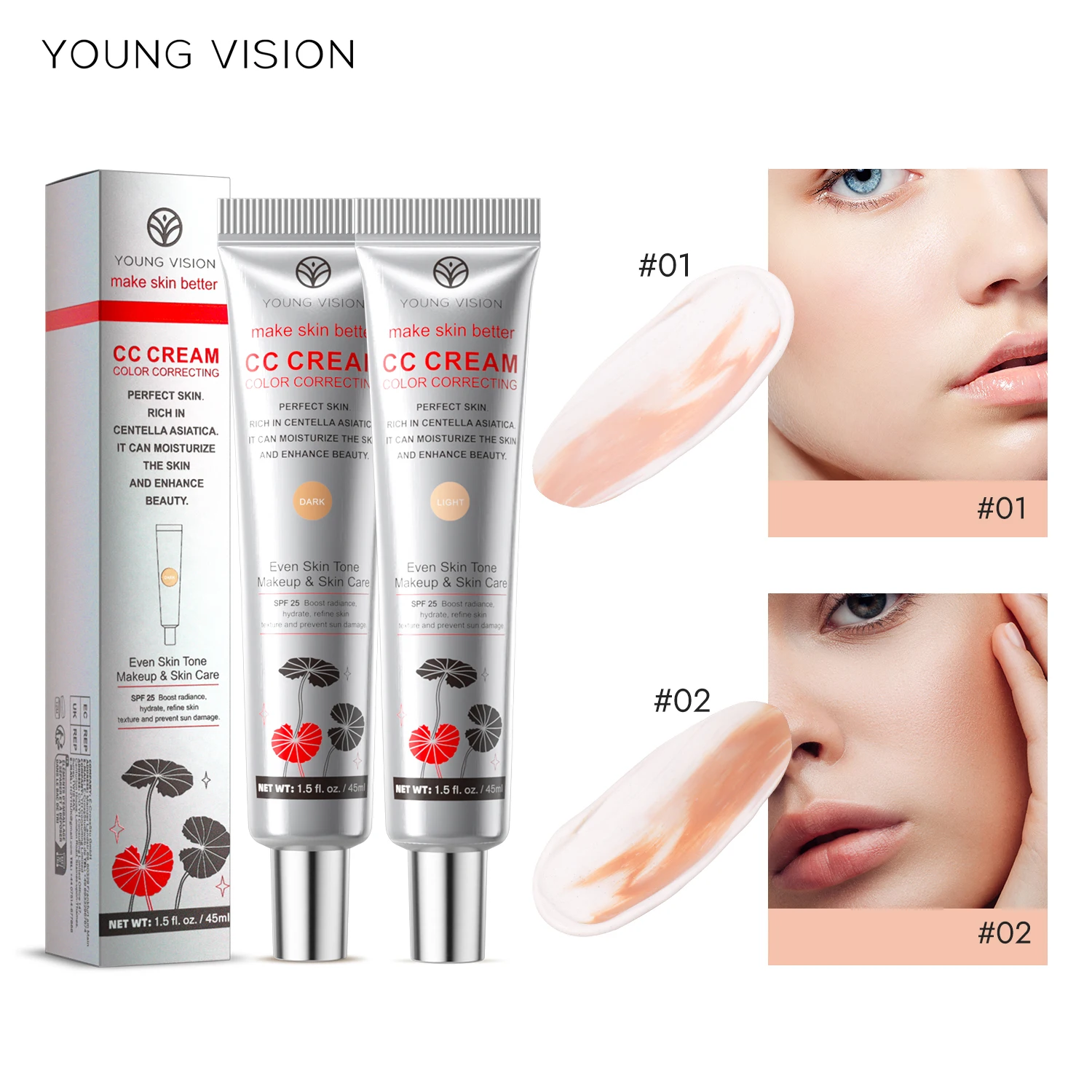 Young Vision Cc Cream Concealer For Natural Nude Sunscreen Look_voghion.com