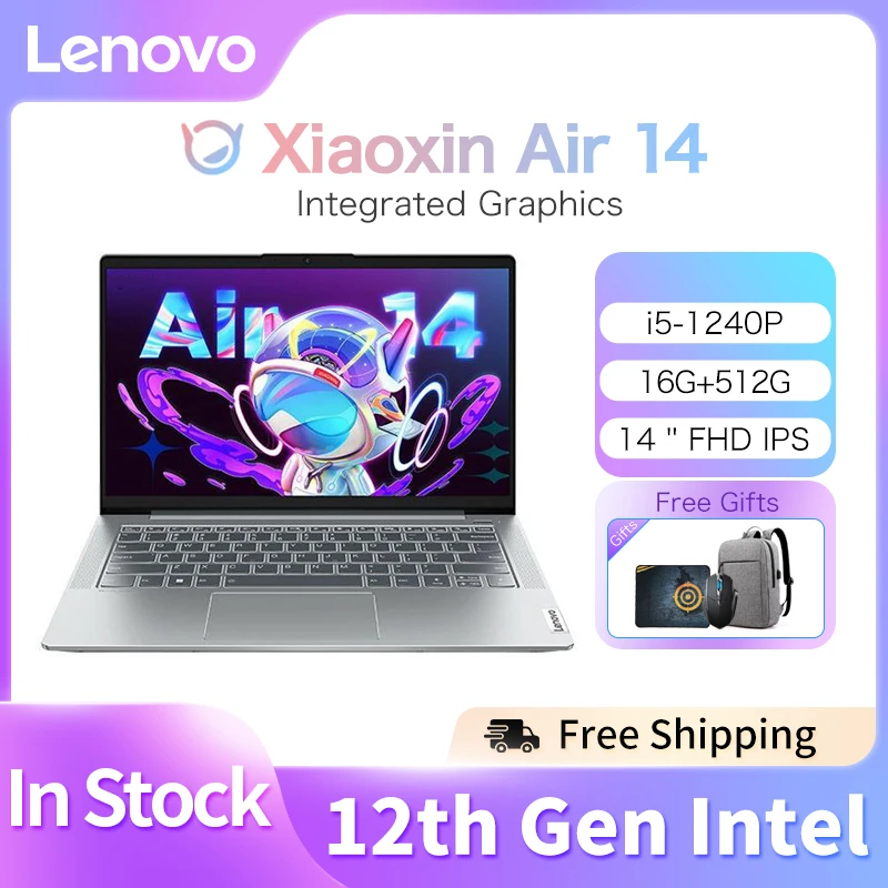 

Lenovo Xiaoxin Air 14 Slim Laptop AMD Ryzen R5-5500 16GB RAM 512GB SSD 14-Inch FHD IPS Office Notebook Gaming Computer