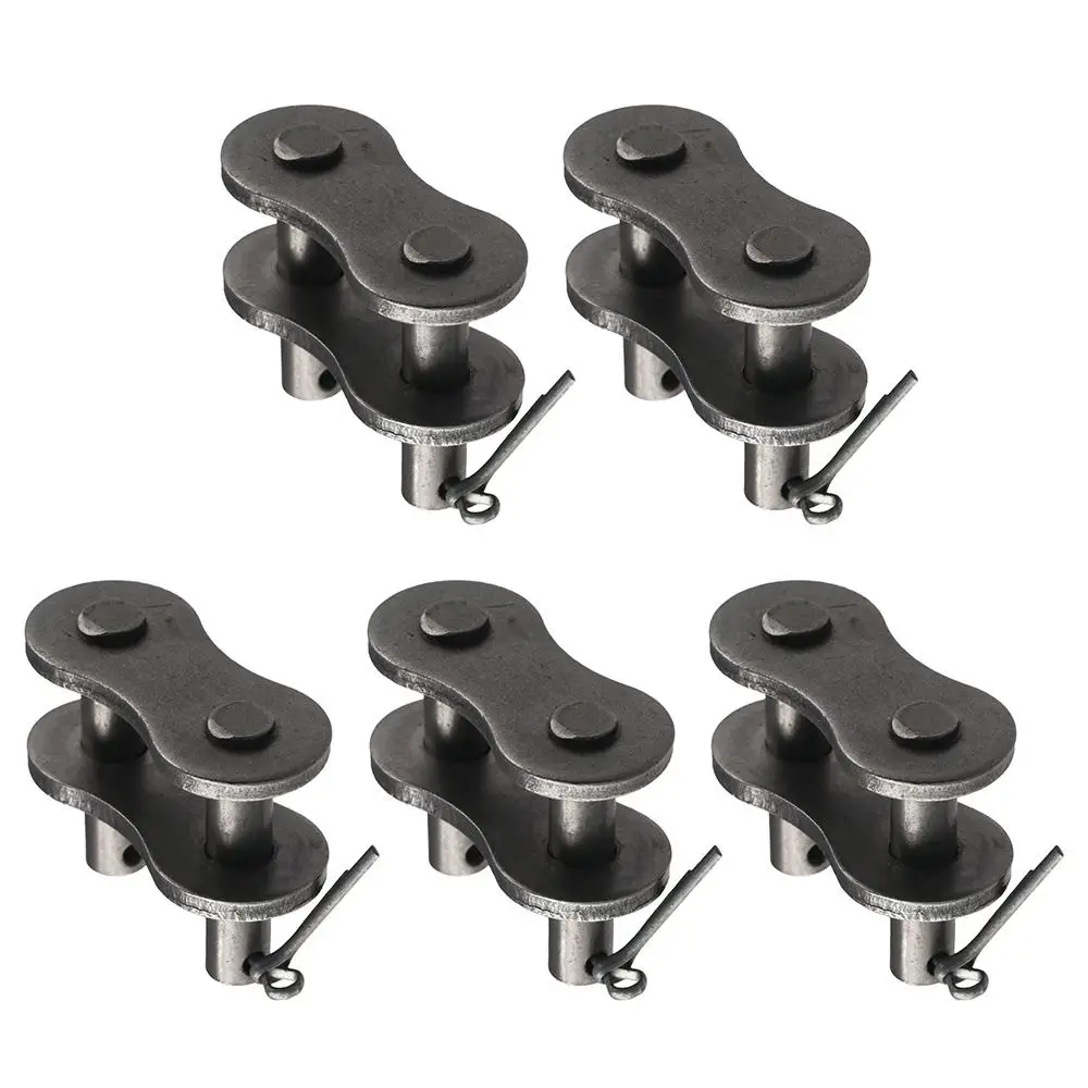 5Pcs 1 1/4" Pitch #100 Chain Master Connector Carbon Steel Standard Connecting Split Links Link Joint Parts for 20A Chain