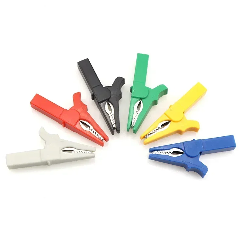 55mm Crocodile Clamp Probe Alligator Clip Alligator DIY Clips Test Probe Black Red Color Socket Cable Insulated Electric Clips,alligator clips,electric test clamp,test probes,test clip